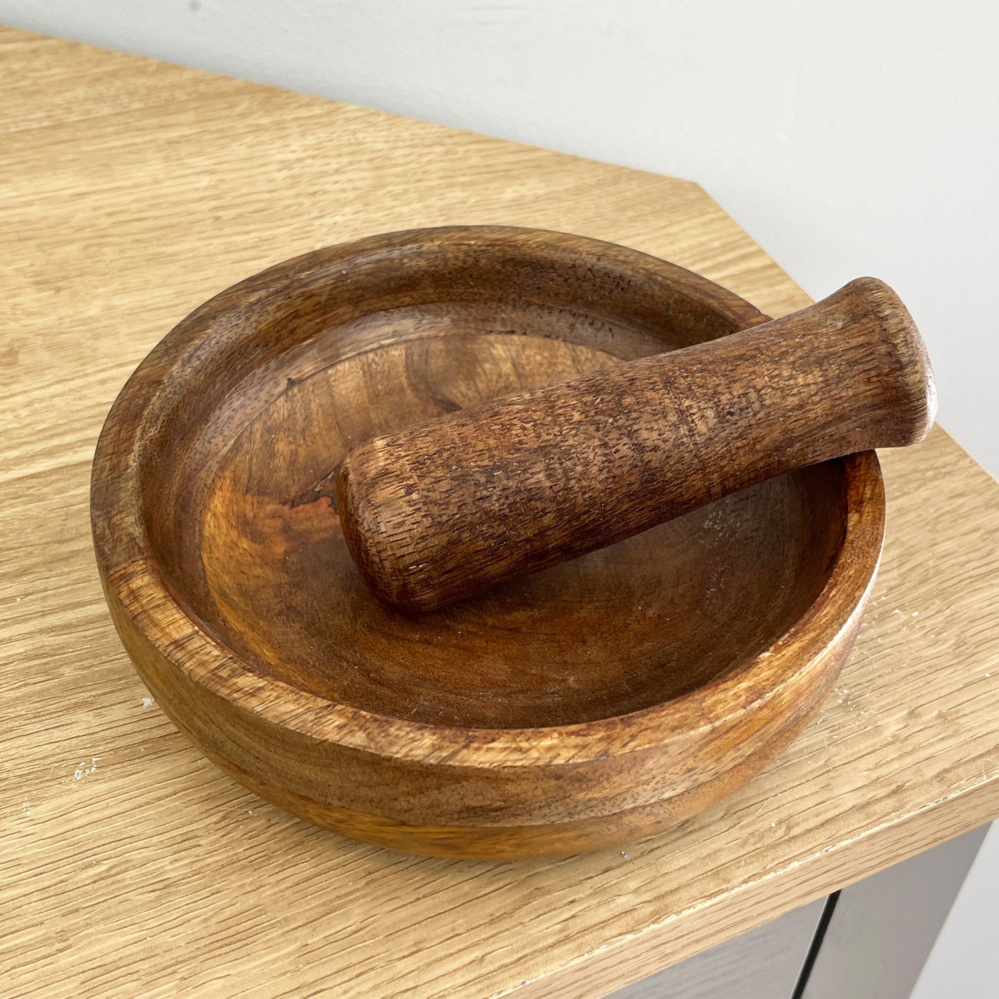 Wooden Pestle and Mortar - Mango Wood