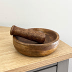 Wooden Pestle and Mortar - Mango Wood