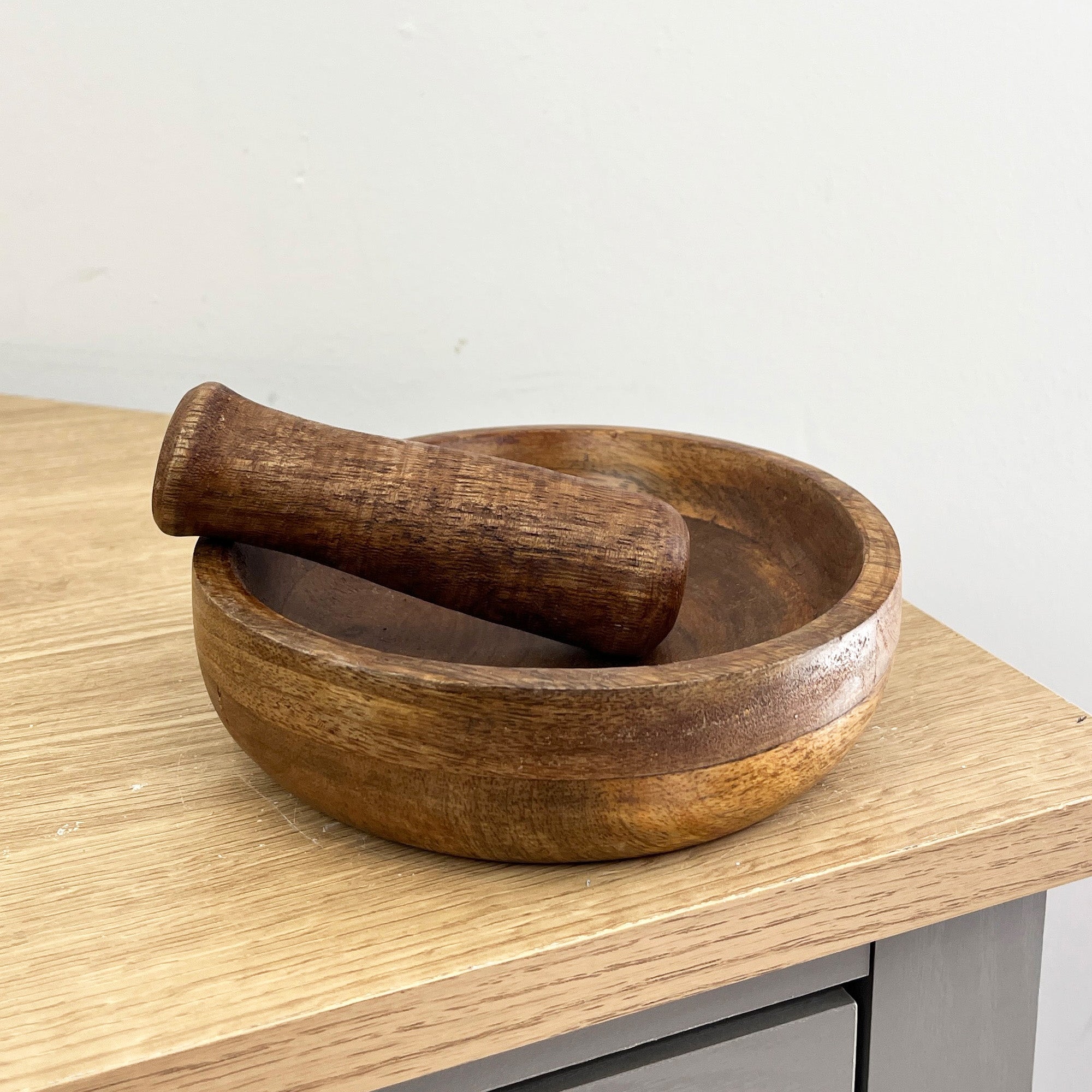 Wooden Pestle and Mortar - Mango Wood