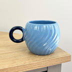 Set of 4 x 300ml Colourful Swirl Stoneware Mugs