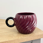 Set of 4 x 300ml Colourful Swirl Stoneware Mugs