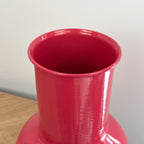 27cm Bright Pink Metal Vase