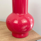 27cm Bright Pink Metal Vase