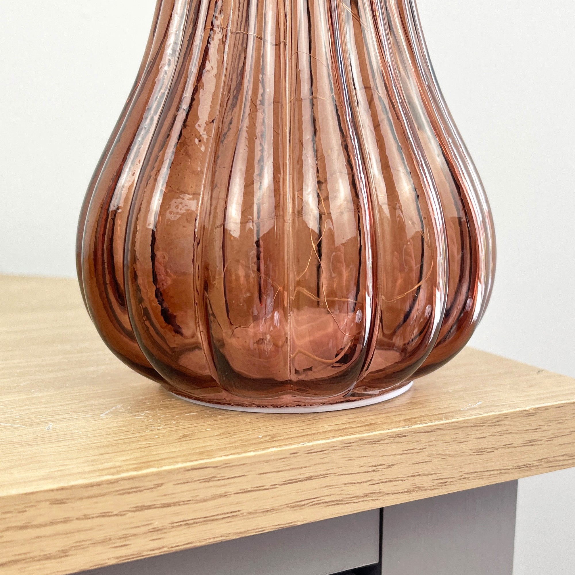 16.5cm Glass Pumpkin Ornament / LED Mood Light