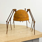 13.5cm Small Rusty Spider Garden Ornament - Metal
