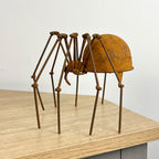 13.5cm Small Rusty Spider Garden Ornament - Metal
