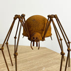 13.5cm Small Rusty Spider Garden Ornament - Metal