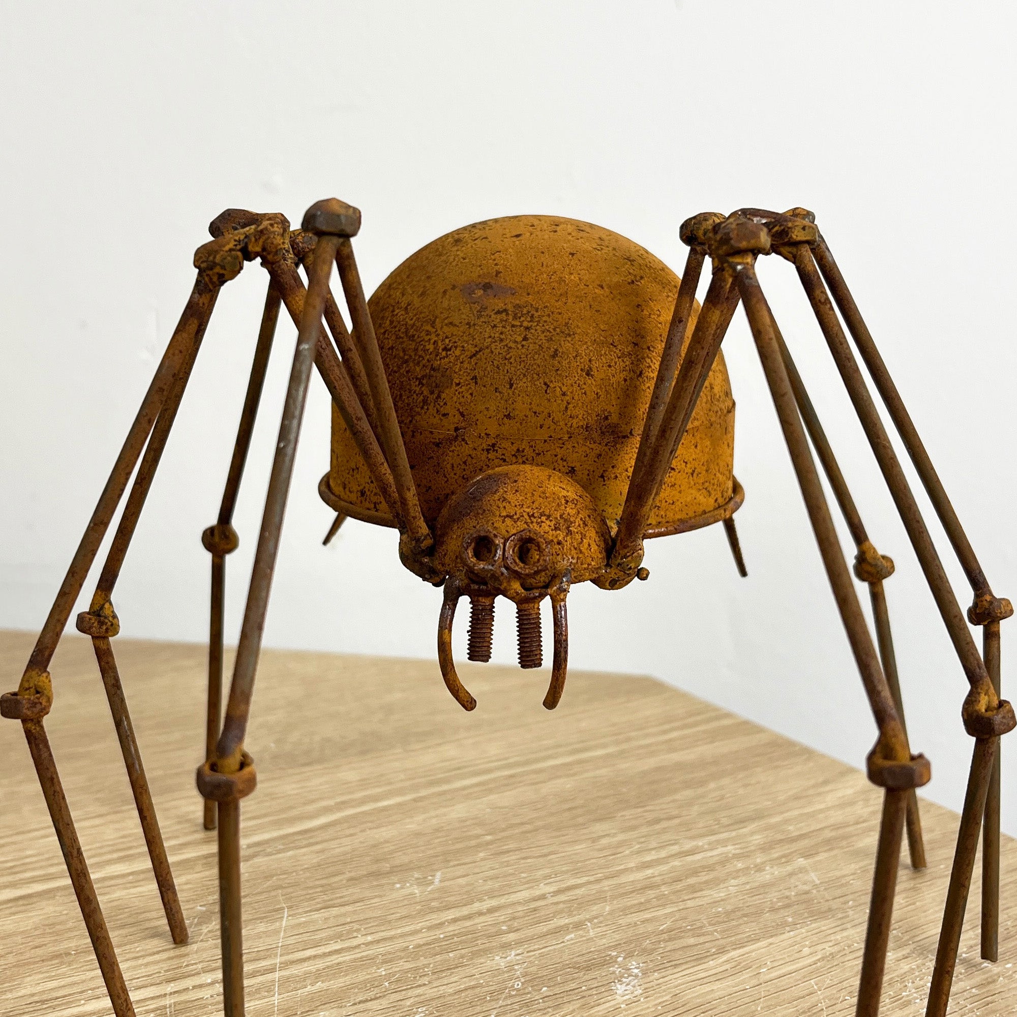 13.5cm Small Rusty Spider Garden Ornament - Metal