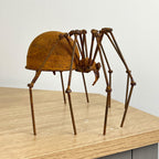 13.5cm Small Rusty Spider Garden Ornament - Metal