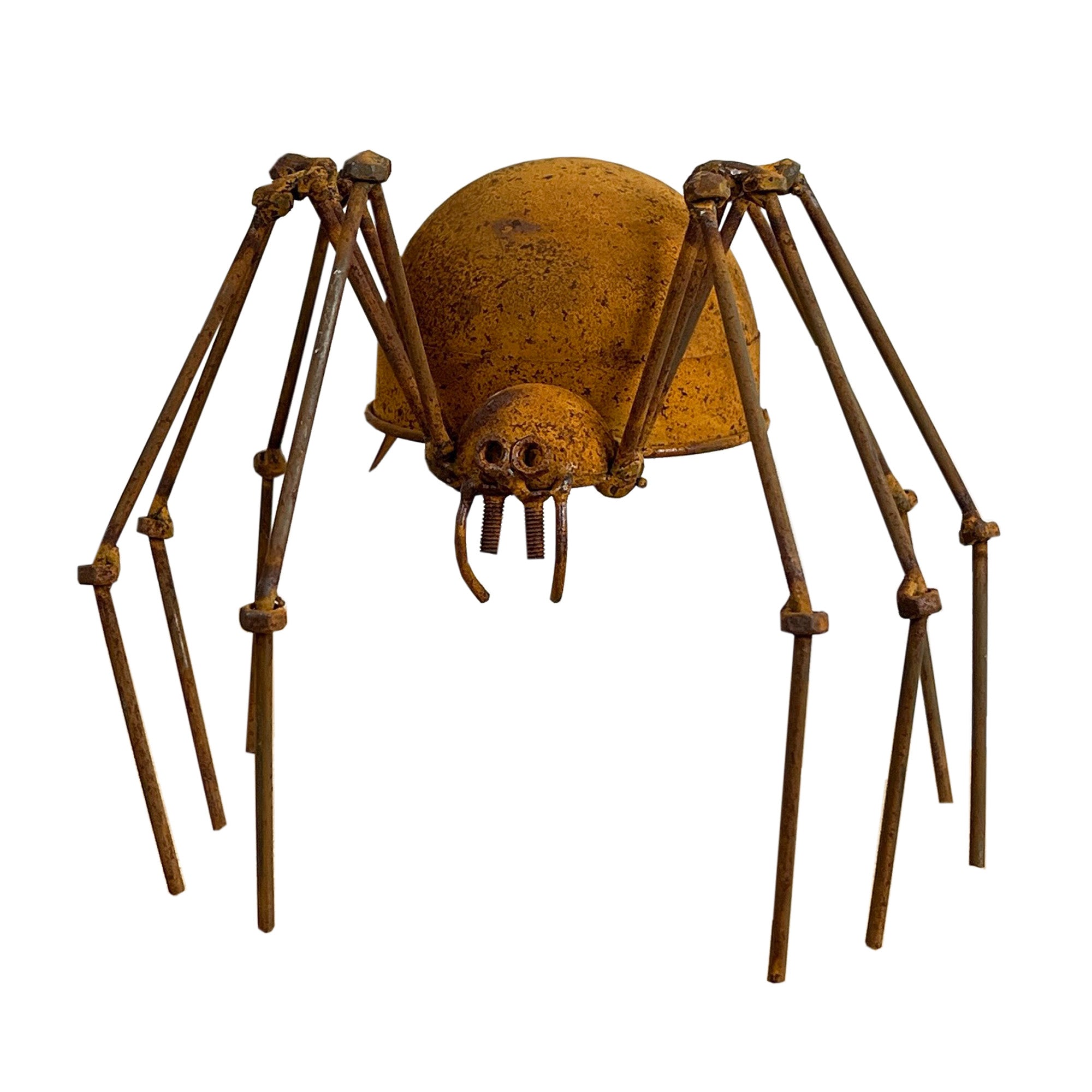 13.5cm Small Rusty Spider Garden Ornament - Metal