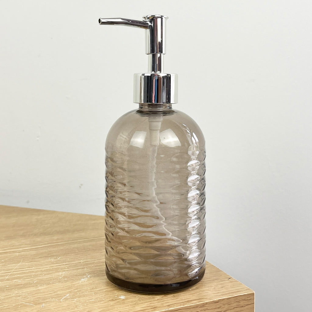 2 Piece Glass Bathroom Sink Accessories Set - Ripple Design