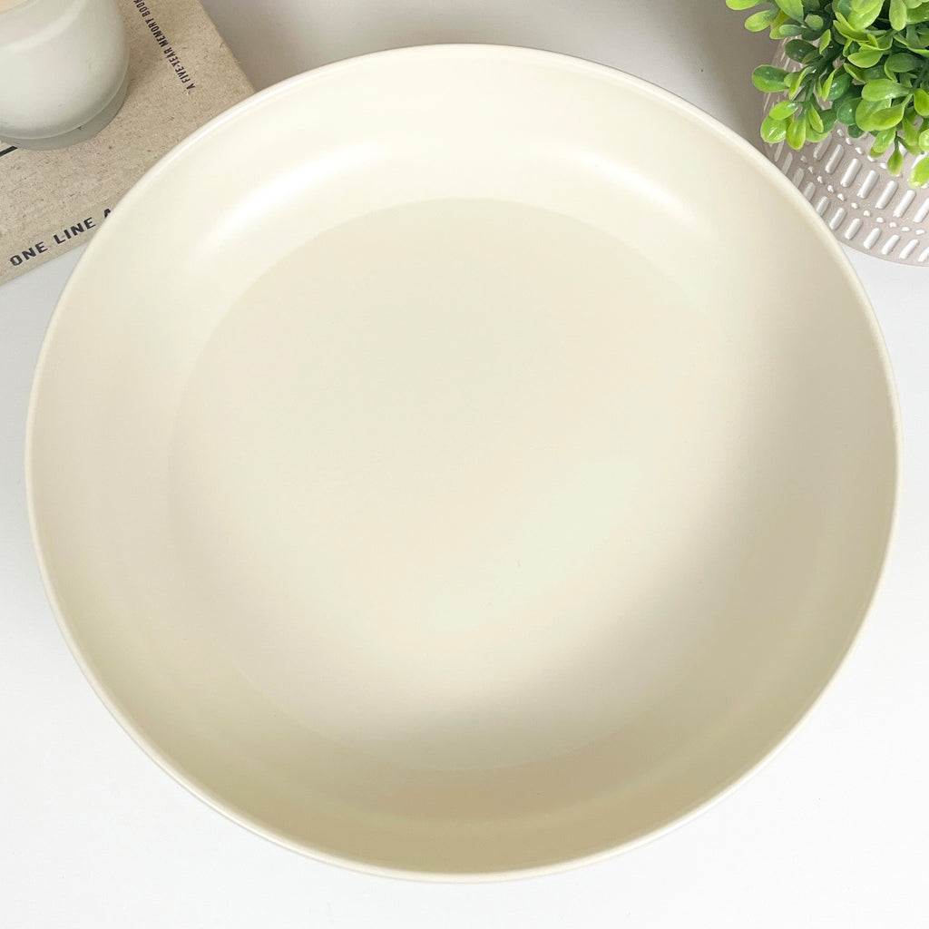 31cm Decorative Metal Bowl on Feet - Cream