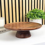 30cm Round Pedestal Cake Stand - Mango Wood