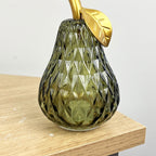 Small Shades of Green Glass LED Mood Light Apple & Pear Ornaments