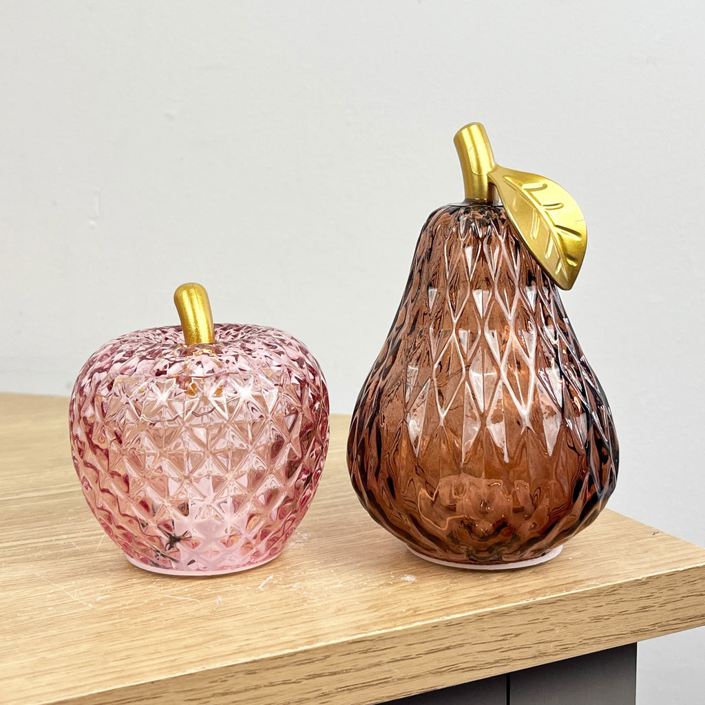 Small Glass LED Mood Light Fruit Ornament