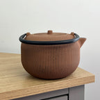 1 Litre Cast Iron Tea Pot with Infuser Basket - Brown