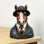 19.5cm Gentleman Horse Bust Ornament – Resin