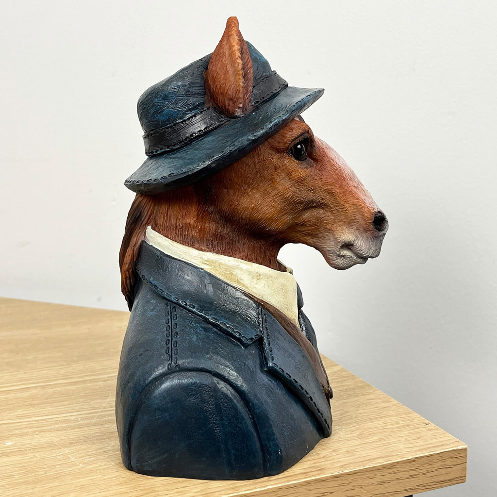 19.5cm Gentleman Horse Bust Ornament – Resin