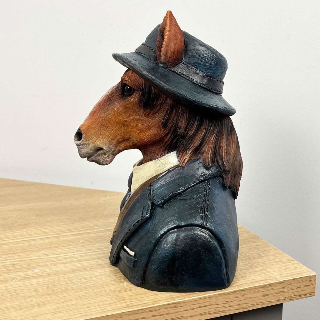 19.5cm Gentleman Horse Bust Ornament – Resin