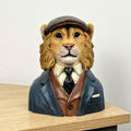 18.5cm Gentleman Lion Bust Ornament – Resin