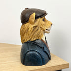 18.5cm Gentleman Lion Bust Ornament – Resin