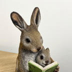 18.5cm Bunny Rabbit Reading Ornament – Resin