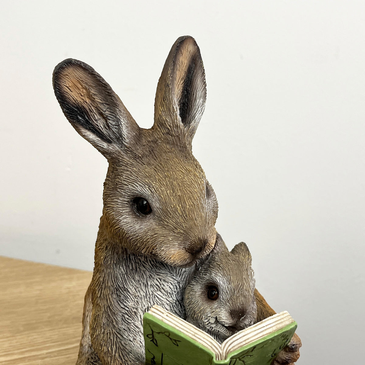 18.5cm Bunny Rabbit Reading Ornament – Resin