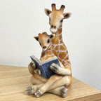 18.5cm Giraffe Reading Ornament – Resin