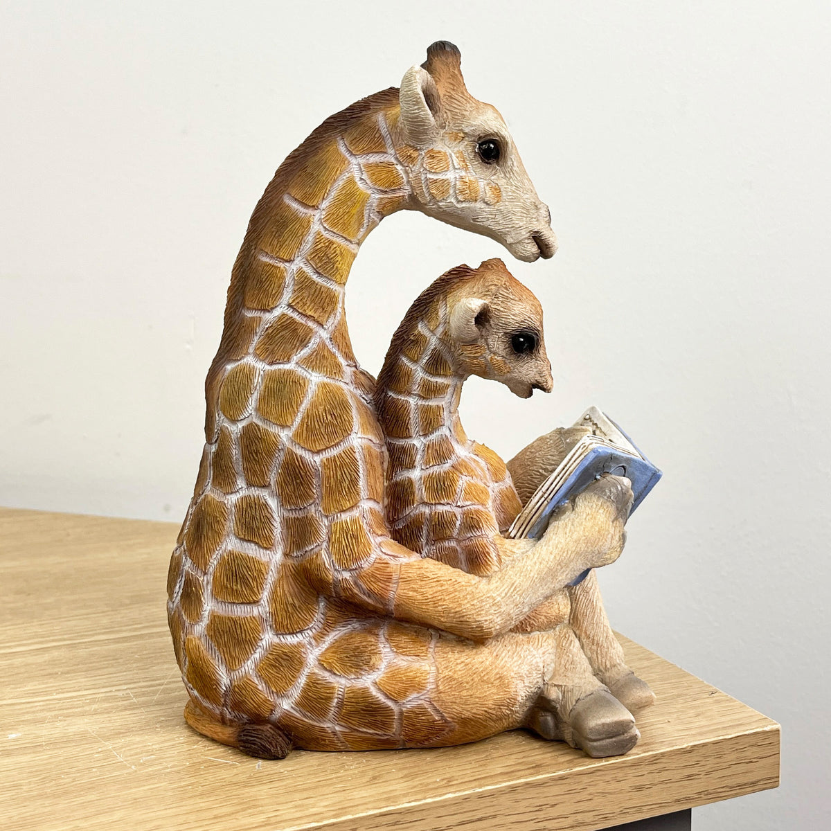 18.5cm Giraffe Reading Ornament – Resin