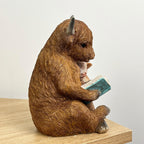 18.5cm Highland Cow Reading Ornament – Resin