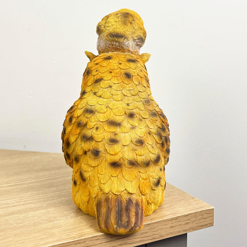 18cm Owl Reading Ornament – Resin