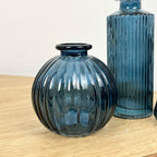 3 Piece Glass Bud Vase Set - Blue Mix #4