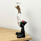 31cm Wooden Italian Chef Duck Ornament / Figurine