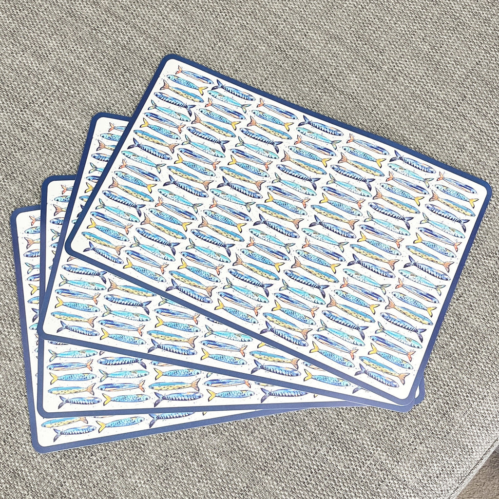 Set of 8 Large Nautical Place Mats - Flexible PVC Plastic