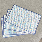 Set of 8 Large Nautical Place Mats - Flexible PVC Plastic