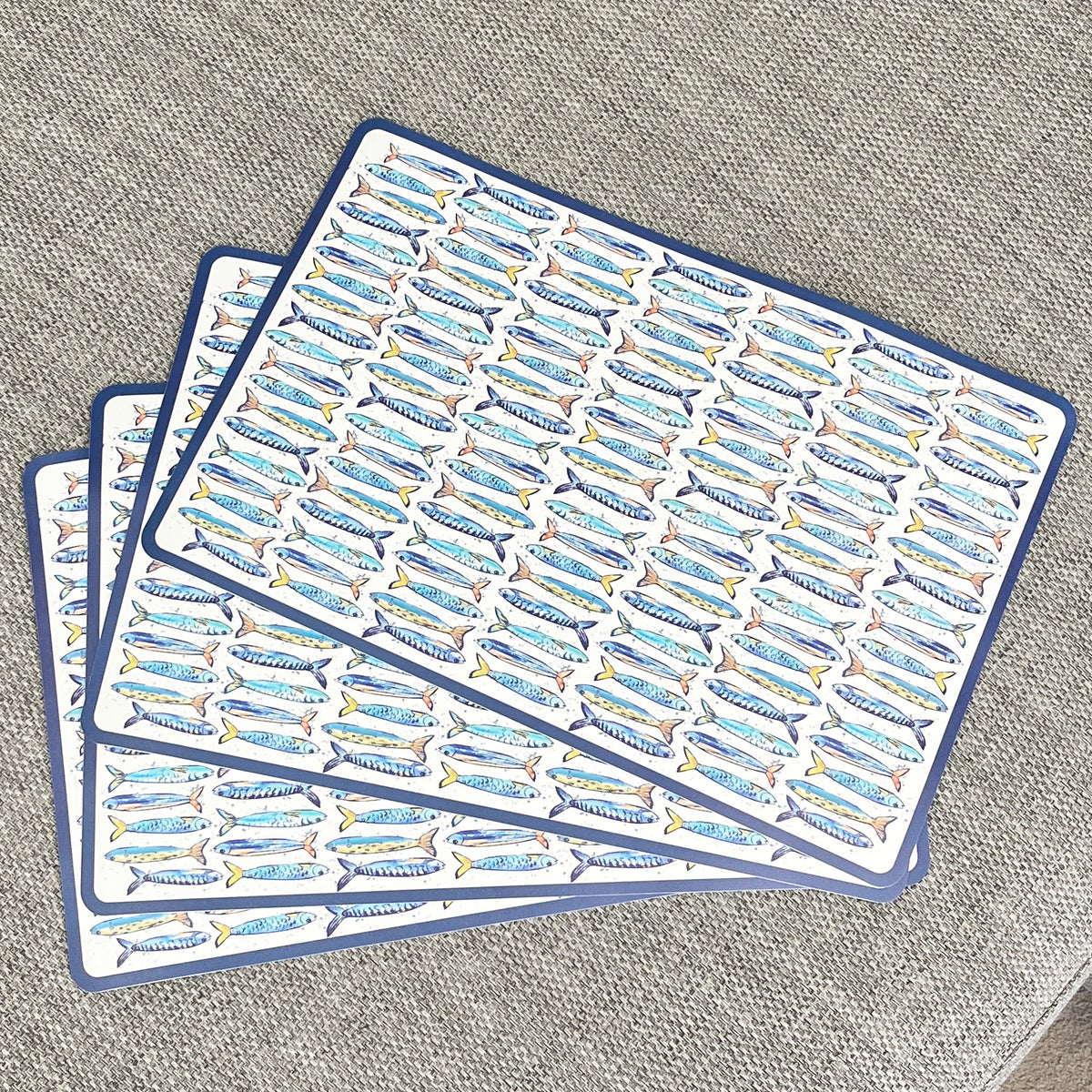 Set of 8 Large Nautical Place Mats - Flexible PVC Plastic