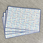 Set of 8 Large Nautical Place Mats - Flexible PVC Plastic