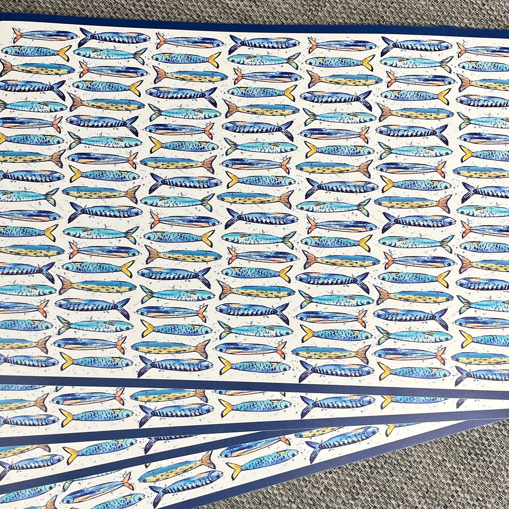 Set of 8 Large Nautical Place Mats - Flexible PVC Plastic