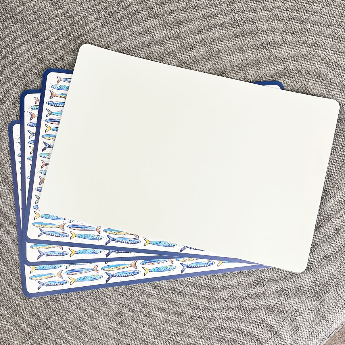 Set of 8 Large Nautical Place Mats - Flexible PVC Plastic