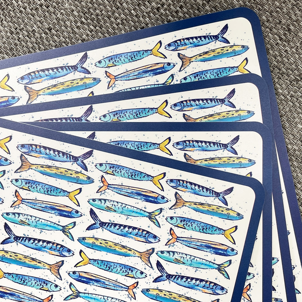 Set of 8 Large Nautical Place Mats - Flexible PVC Plastic