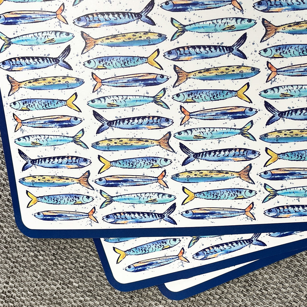 Set of 8 Large Nautical Place Mats - Flexible PVC Plastic