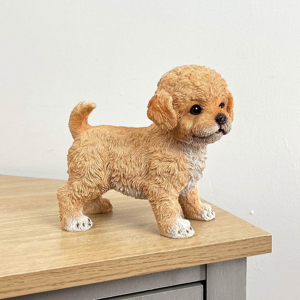 16cm Cute Bichon Frisé Puppy Ornament – Resin