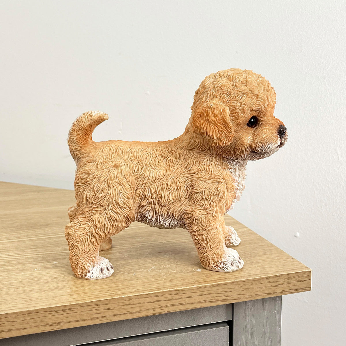 16cm Cute Bichon Frisé Puppy Ornament – Resin
