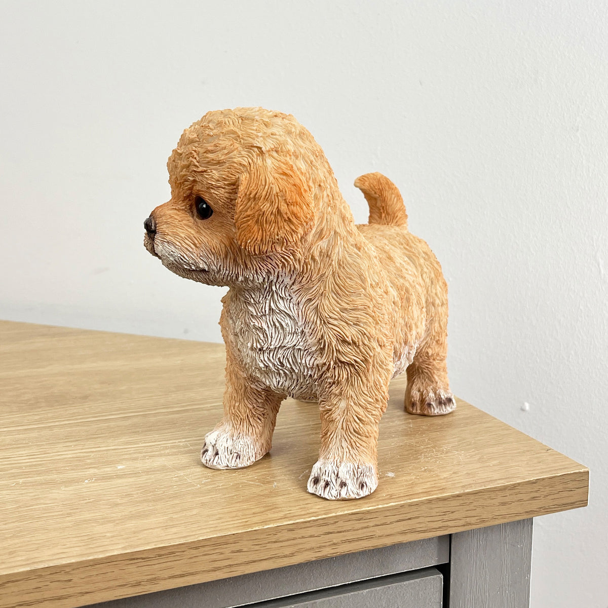 16cm Cute Bichon Frisé Puppy Ornament – Resin
