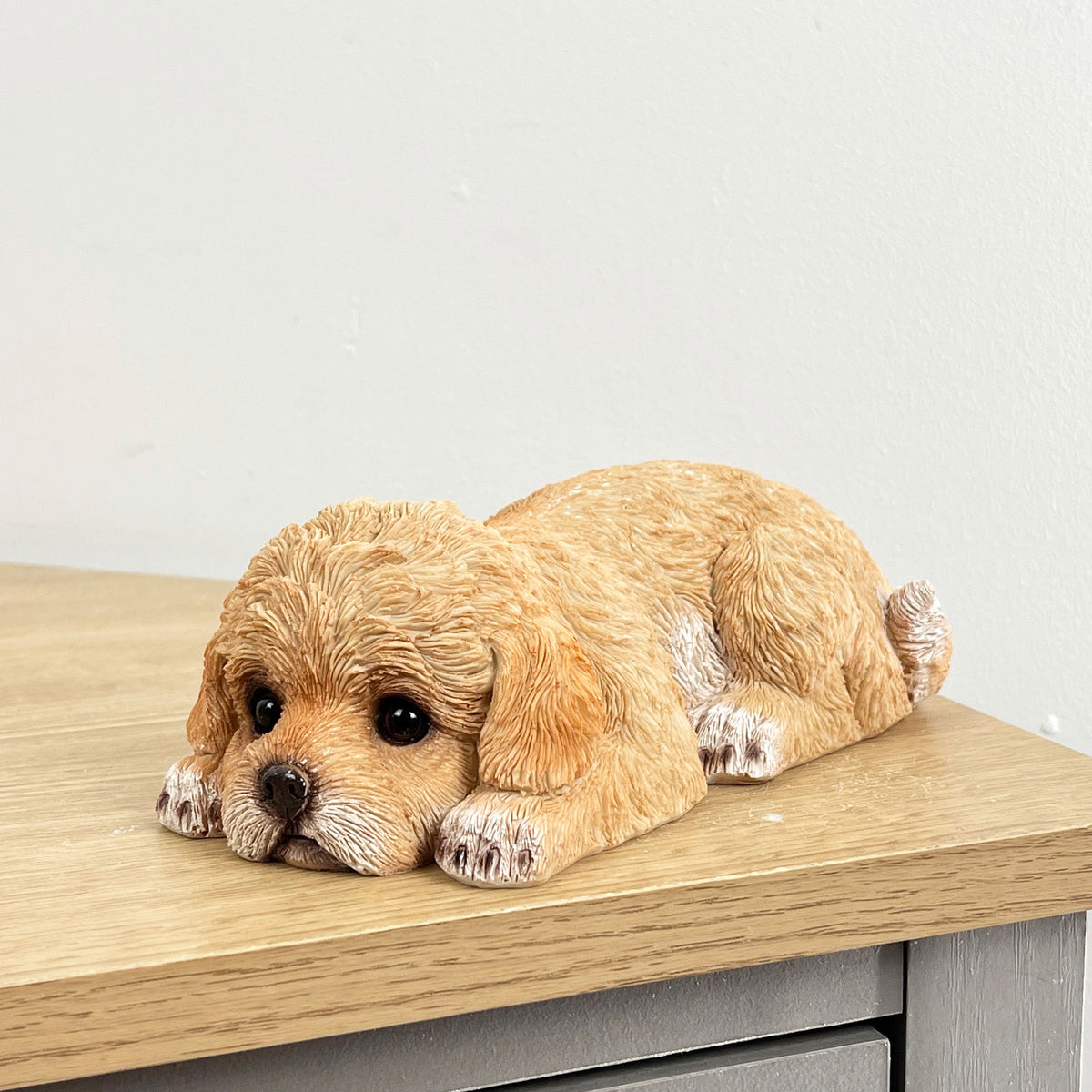 19cm Laying Down Bichon Frisé Ornament – Resin