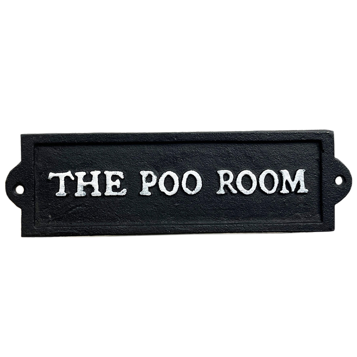 21.5cm 'The Poo Room' Cast Iron Wall Sign / Plaque