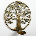 30cm Wall Mounted Tree of Life Pillar Candle Holder