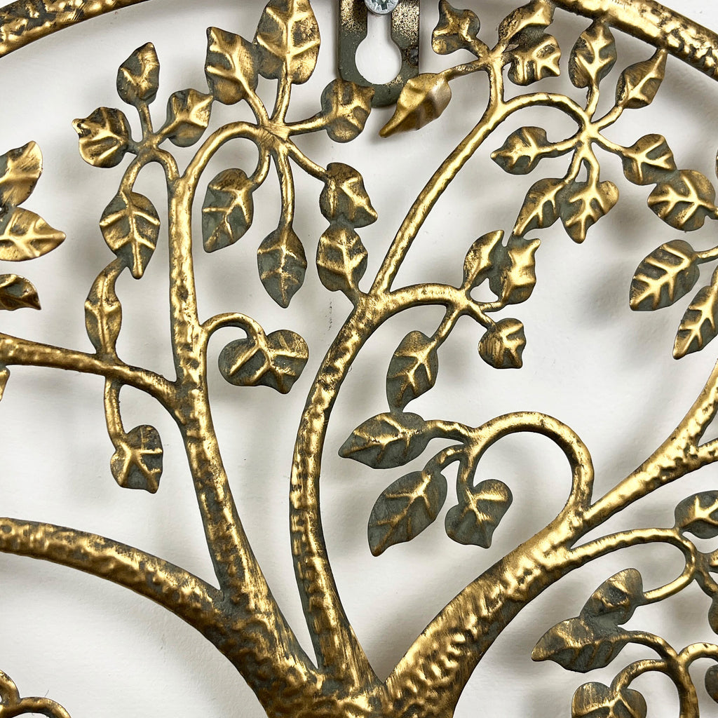30cm Wall Mounted Tree of Life Pillar Candle Holder