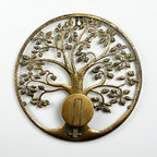 30cm Wall Mounted Tree of Life Pillar Candle Holder