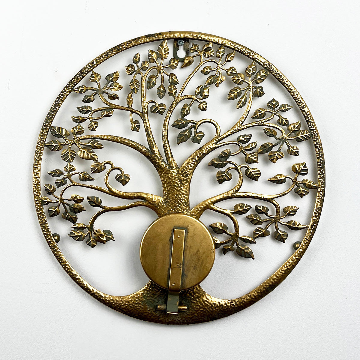 30cm Wall Mounted Tree of Life Pillar Candle Holder